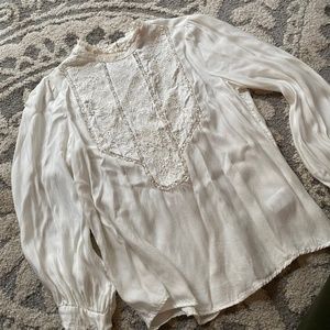 White Turtleneck Blouse